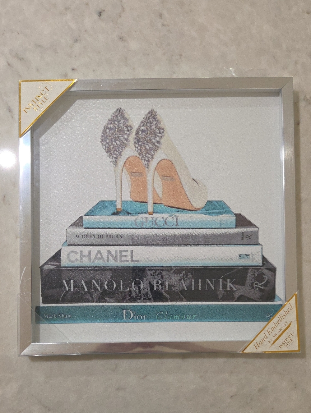 14 X 14 Embellished Ivory High Heel Pumps